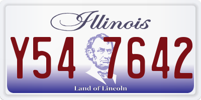 IL license plate Y547642