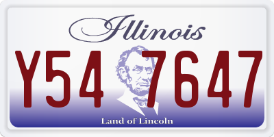 IL license plate Y547647
