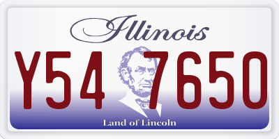 IL license plate Y547650