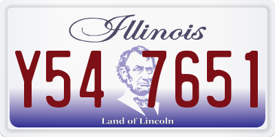 IL license plate Y547651