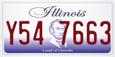 IL license plate Y547663