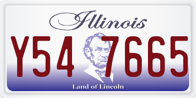 IL license plate Y547665