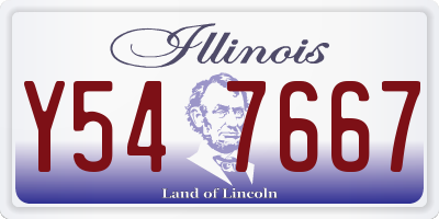 IL license plate Y547667