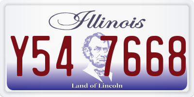 IL license plate Y547668