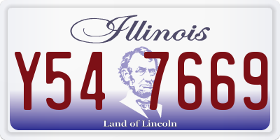 IL license plate Y547669