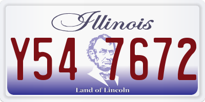 IL license plate Y547672