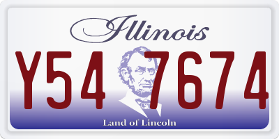 IL license plate Y547674