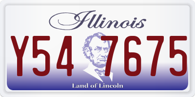 IL license plate Y547675