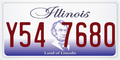IL license plate Y547680