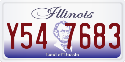 IL license plate Y547683