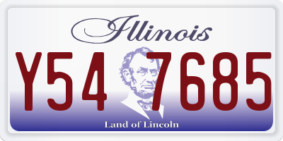 IL license plate Y547685