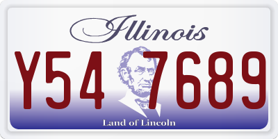 IL license plate Y547689