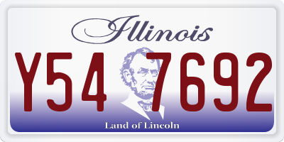IL license plate Y547692