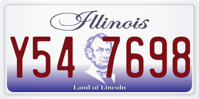 IL license plate Y547698