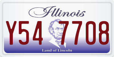 IL license plate Y547708