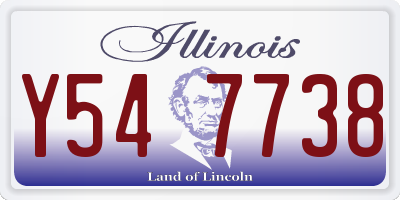 IL license plate Y547738