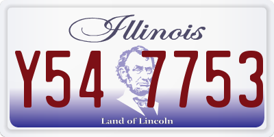 IL license plate Y547753