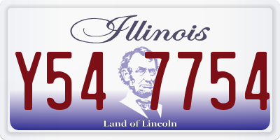 IL license plate Y547754