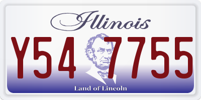 IL license plate Y547755