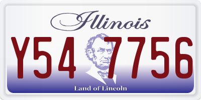 IL license plate Y547756