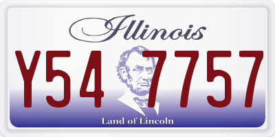 IL license plate Y547757