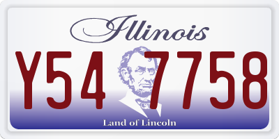 IL license plate Y547758