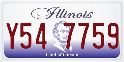 IL license plate Y547759
