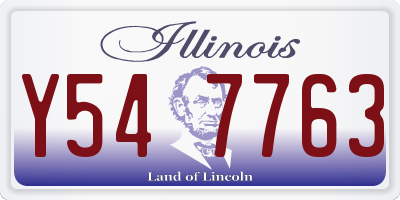 IL license plate Y547763
