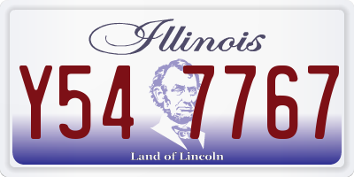 IL license plate Y547767