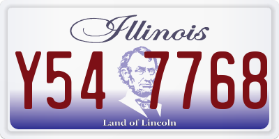 IL license plate Y547768