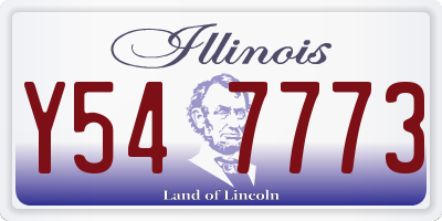 IL license plate Y547773