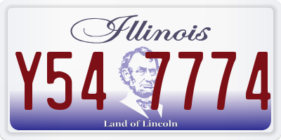 IL license plate Y547774