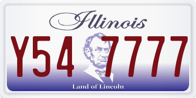 IL license plate Y547777