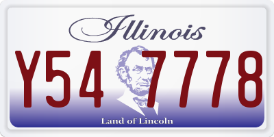 IL license plate Y547778
