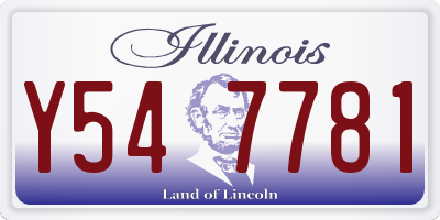 IL license plate Y547781