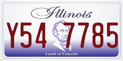IL license plate Y547785