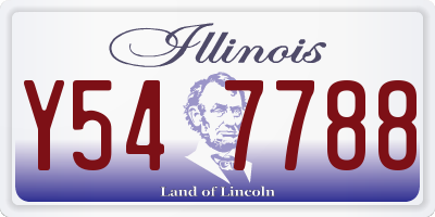 IL license plate Y547788
