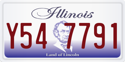 IL license plate Y547791