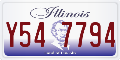 IL license plate Y547794