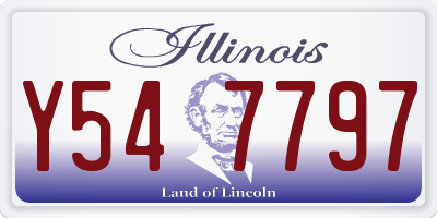 IL license plate Y547797