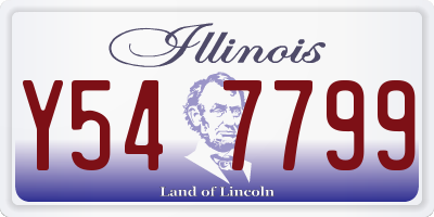 IL license plate Y547799