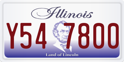 IL license plate Y547800
