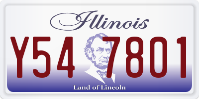 IL license plate Y547801