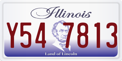 IL license plate Y547813