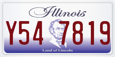 IL license plate Y547819