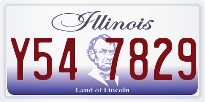 IL license plate Y547829