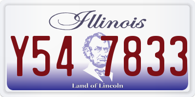 IL license plate Y547833