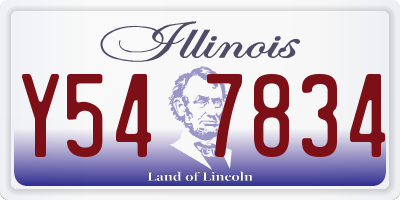 IL license plate Y547834