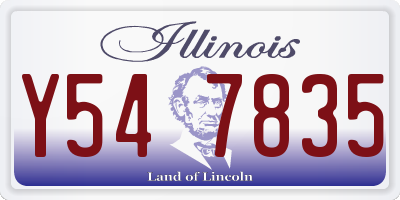 IL license plate Y547835
