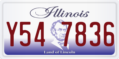 IL license plate Y547836